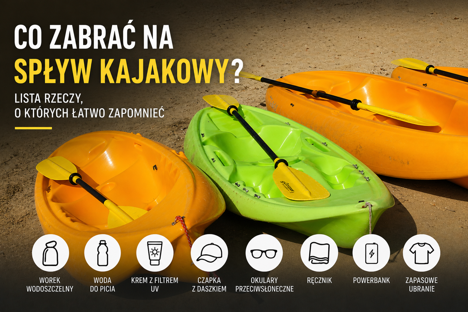 Co zabrać na spływ kajakowy? Lista rzeczy, o których łatwo zapomnieć
